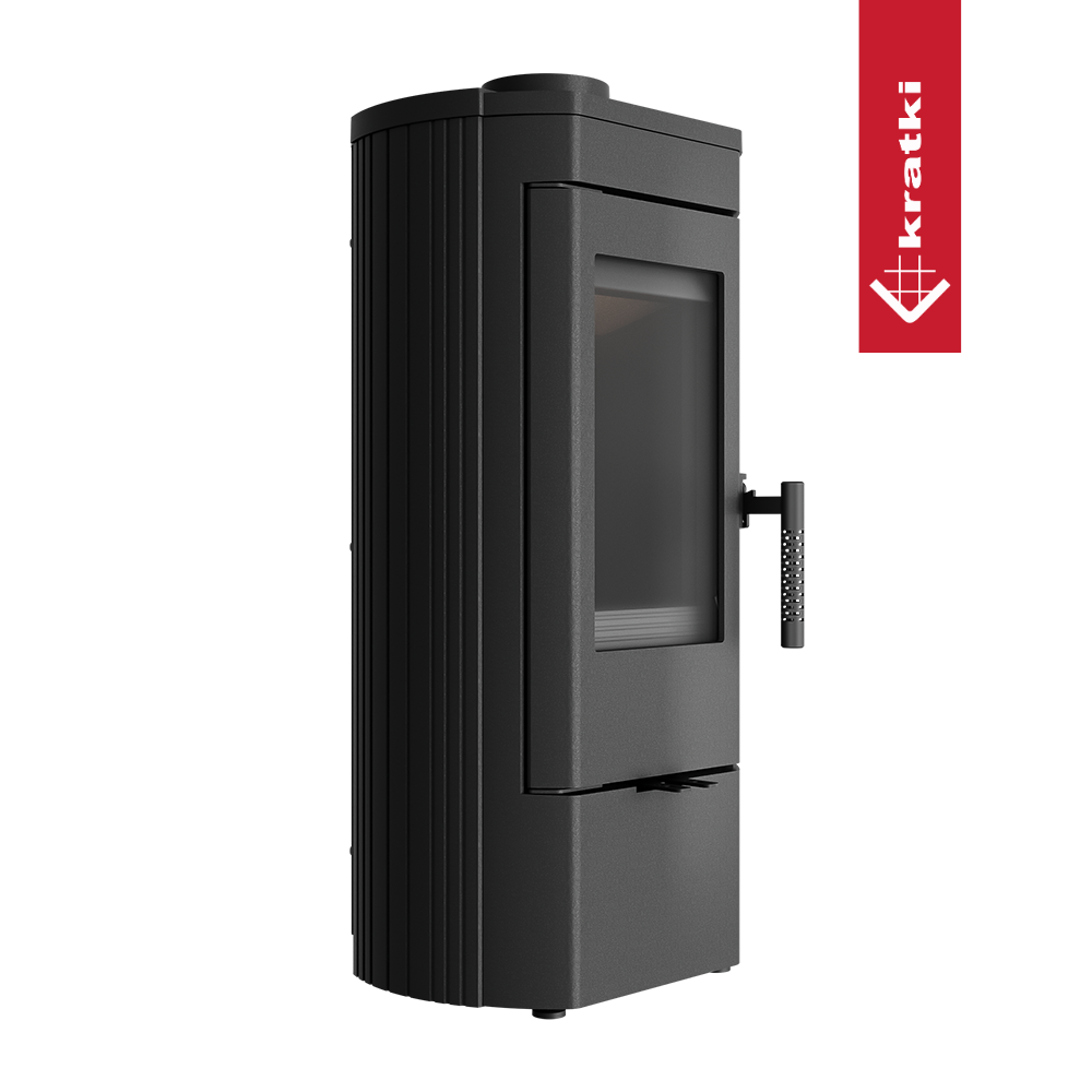 Piec na drewno żeliwny wolnostojący piec koza K12 KRATKI 6kW Ø130 3-8kW