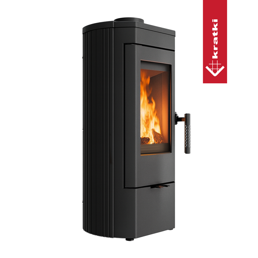 Piec na drewno żeliwny wolnostojący piec koza K12 KRATKI 6kW Ø130 3-8kW