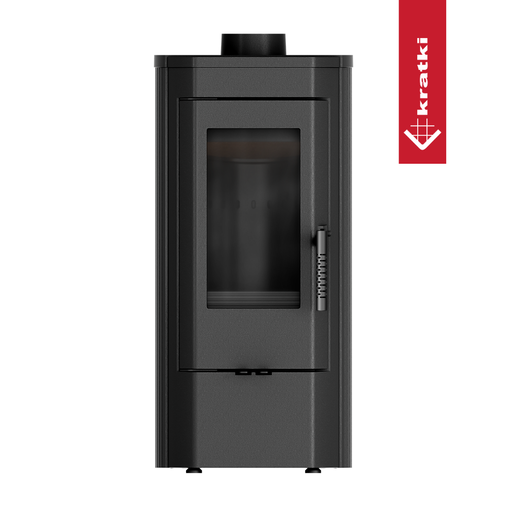 Piec na drewno żeliwny wolnostojący piec koza K12 KRATKI 6kW Ø130 3-8kW